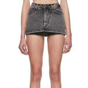 pushBUTTON Black Denim Skort